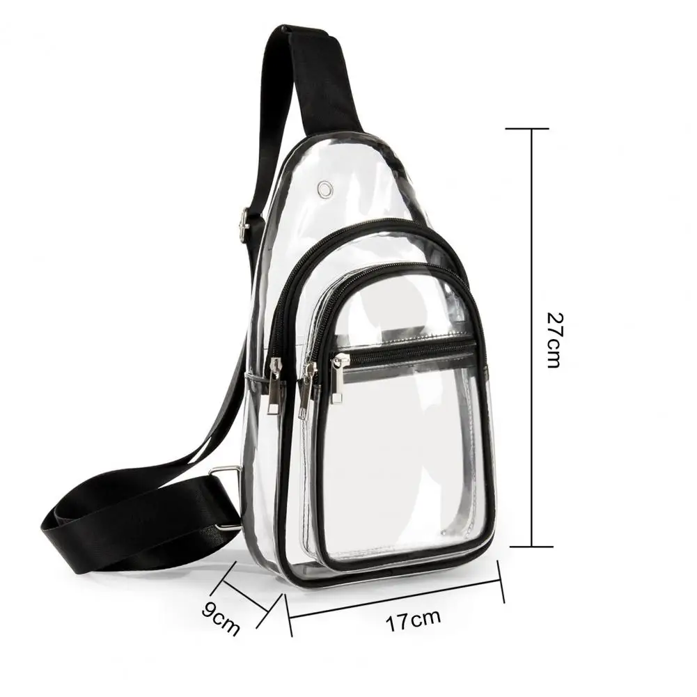 Многофункционална спортна чанта през рамо, Ключове, червило, Слънчеви очила, Държач за съхранение, Прозрачна чанта през рамо с пагон