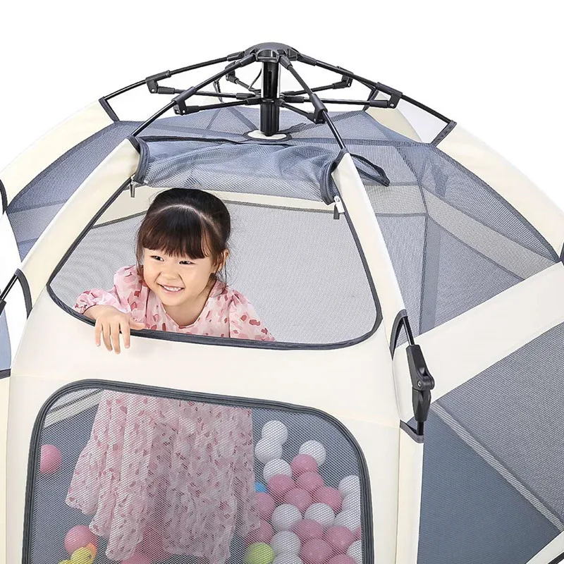 Детски Игри заключване на Автоматична Детска Защитна Ограда Преносима Сгъваема Палатка за безплатна Инсталация Пролетен Пикник
