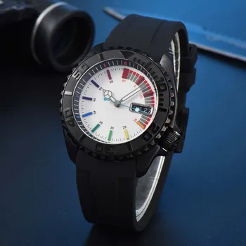 Бизнес Луксозни мъжки часовника 42 мм Rainbow с автоматичен механичен показване на календарен ден NH36A, Сапфирен огледало на 200 м