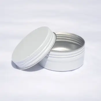Промоцията 50 г Алуминиева банка за крема Твърди бял флакон 50 ml Контейнер за крем за лице за еднократна употреба Банка за свещи 