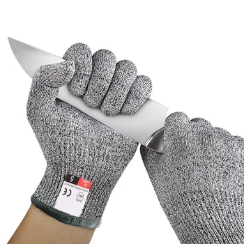 Ръкавици, устойчиви на гумата, Защитни ръкавици за храни, Кухненски ръкавици със защита от порязване за рязане, работни ръкавици за рязане на 5-то ниво